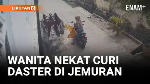 VIDEO: Aksi Wanita Curi Daster di Jemuran Terekam CCTV dan Viral di Medsos