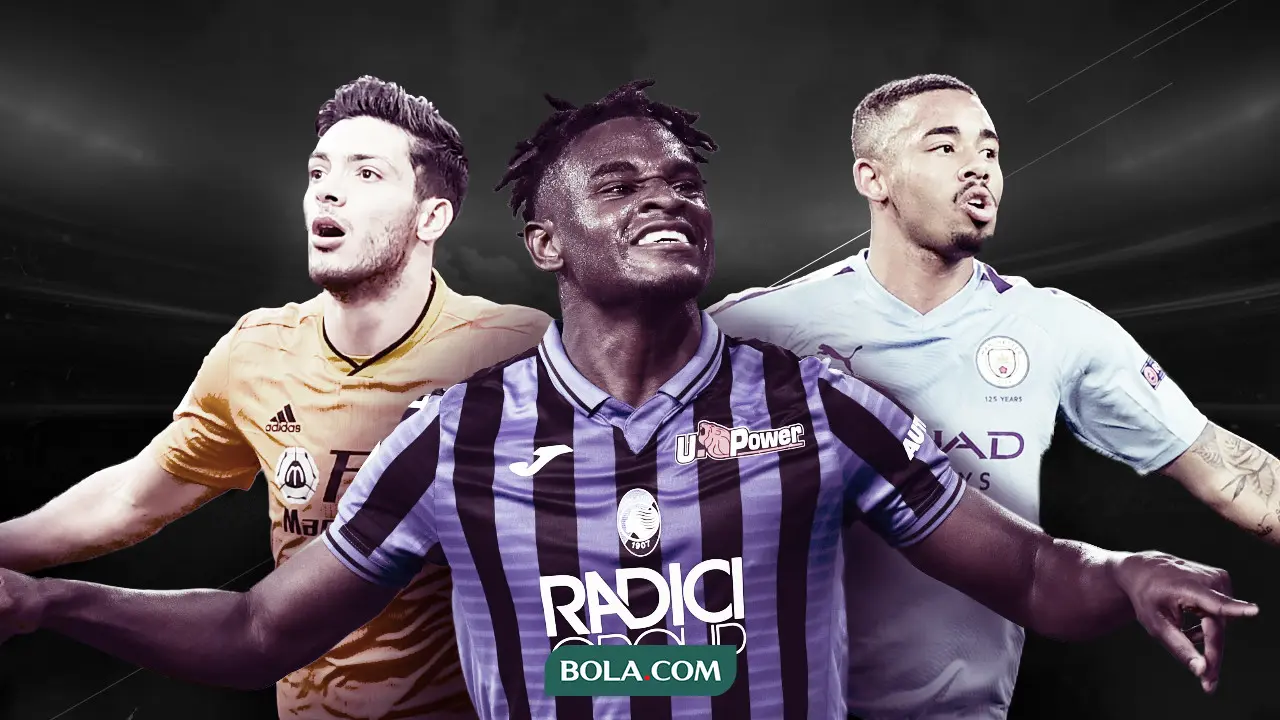 Raul Jimenez, Duvan Zapata dan Gabriel Jesus
