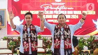 Prabowo-Gibran didaftarkan oleh tujuh partai politik yang tergabung dalam Koalisi Indonesia Maju (KIM) di Kantor KPU RI, Jakarta Pusat, Kamis (19/10/2023) atau hari terakhir pendaftaran. (Liputan6.com/Faizal Fanani)