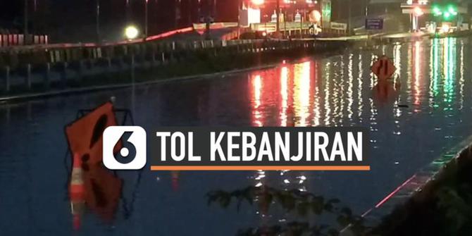 VIDEO: Jalan Tol Jakarta-Serpong Kebanjiran! Begini Penampakannya