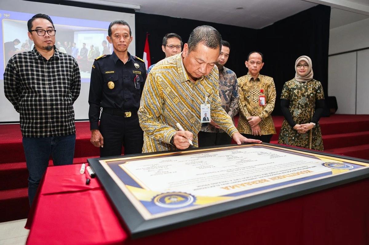 KPU Bea dan Cukai Tipe A Tanjung Priok secara resmi meluncurkan Program Inisiatif Penggunaan Jaminan Nontunai Elektronik