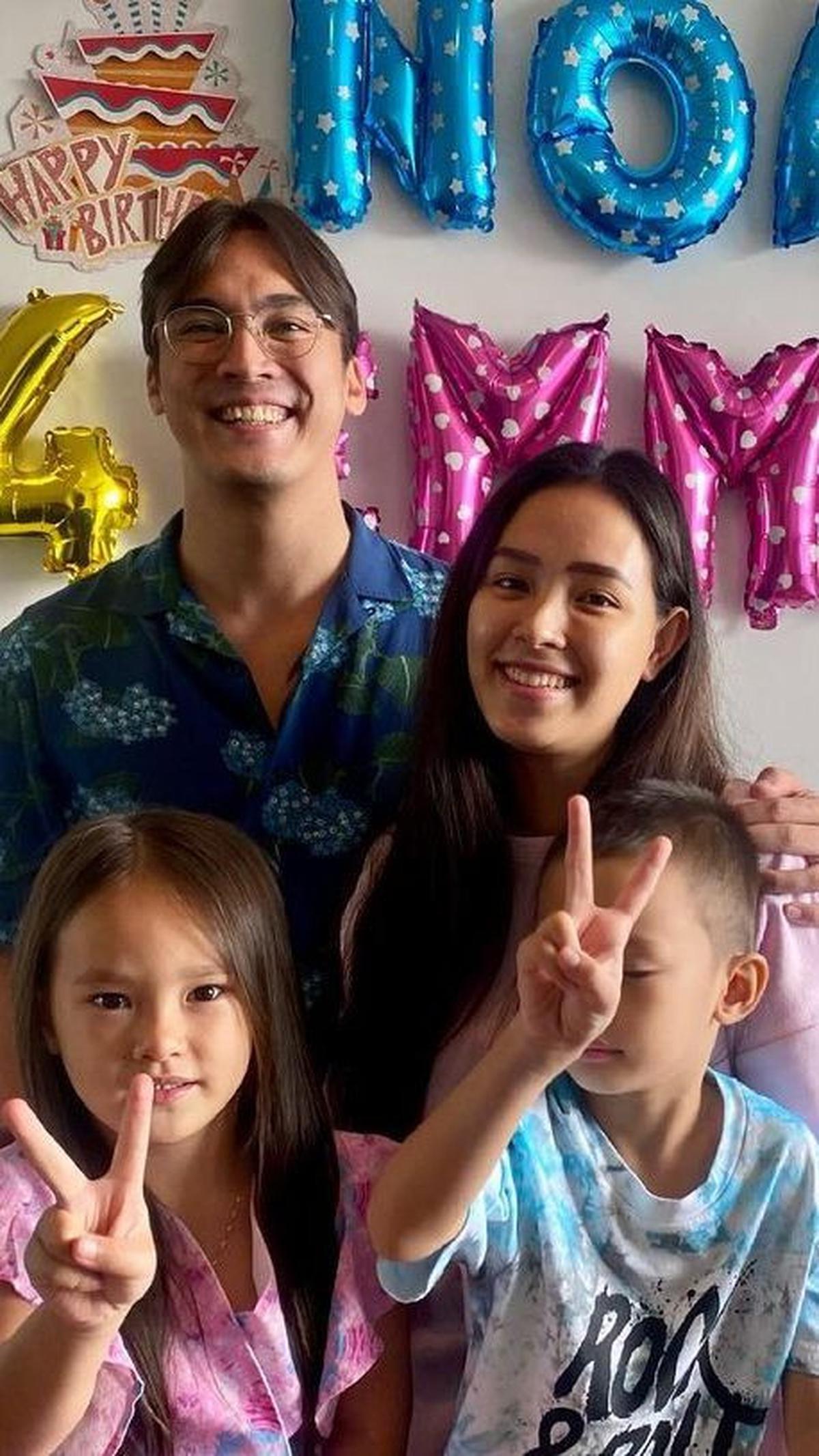 Momen Rendy dan Lady Nayoan saat merayakan ulang tahun anaknya.