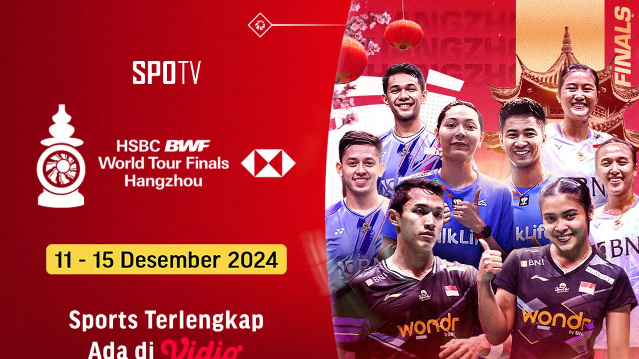Jadwal Pertandingan HSBC BWF World Tour Finals 2024 di Vidio