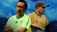 Ilustrasi - Rahmad Darmawan Vs Aji Santoso (Bola.com/Erisa Febri/Adreanus Titus)