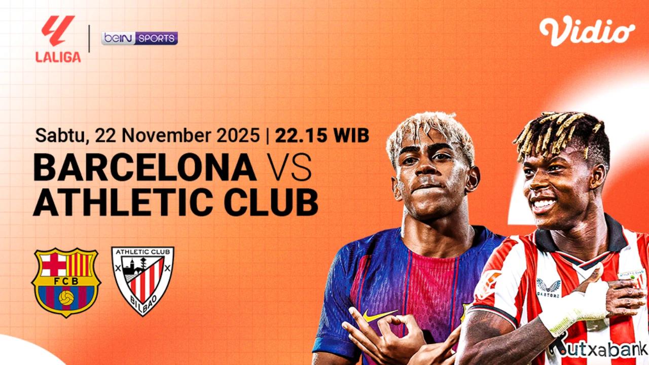 Nonton LaLiga 2025/26: Barcelona vs Athletic Club, Tayang di Vidio