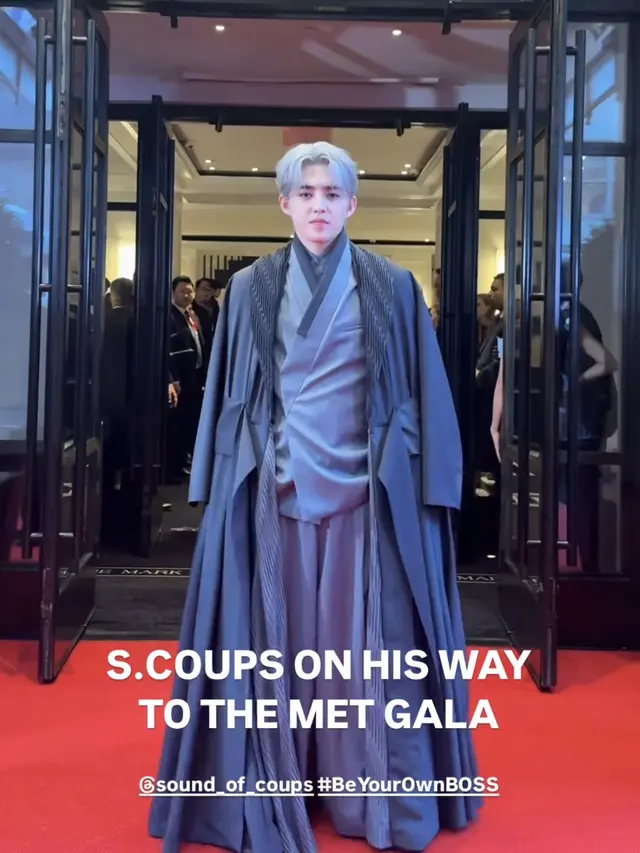 Penampilan Perdana S. Coups Leader Seventeen di Met Gala 2025. dok. BOSS