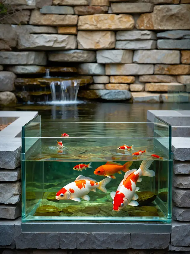 Tren Kolam Ikan Mini Kaca di Teras Rumah yang Simple tapi Elegan (Image by Reve AI)