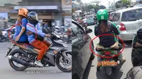 7 Pose Nyeleneh Emak-Emak saat Dibonceng Motor Ini Bikin Ketawa