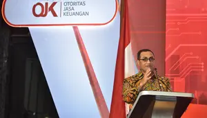 Peluncuran Panduan Strategi Anti-Fraud dilakukan Kepala Eksekutif Pengawas Inovasi Teknologi Sektor Keuangan, Aset Keuangan Digital, dan Aset Kripto (IAKD) OJK Hasan Fawzi di Bandung.