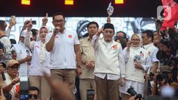 Selain massa pendukung, kampanye akbar pasangan Ridwan Kamil-Suswono (RIDO) juga dihadiri sejumlah perwakilan organisasi masyarakat (ormas) dan partai politik dalam Koalisi Indonesia Maju (KIM) Plus. (Liputan6.com/Angga Yuniar)