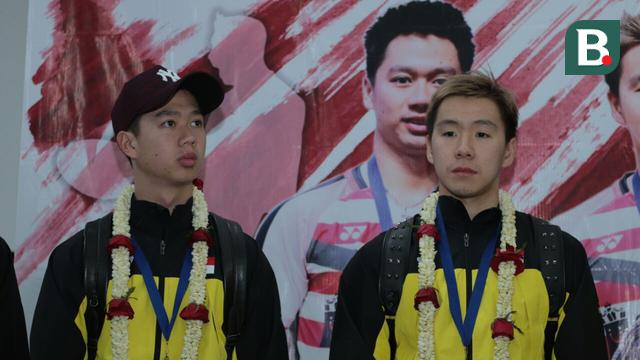 Penyambutan Kevin Sanjaya Sukamuljo/Marcus Gideon Fernaldi