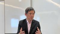 Menteri Pendidikan Singapura Chan Chun Sing saat berbincang bersama jurnalis Indonesia dalam Indonesian Journalists' Visit Programme (IJVP) pada Jumat (7/7/2023). (Dok. Liputan6.com/Ratu Annisaa Suryasumirat)