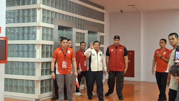 <p>Presiden Prabowo Subianto di Stadion Utama Gelora Bung Karno (GBK) Jakarta, Selasa (25/3/2025) (Liputan6.com/Lizsa Egeham)</p>