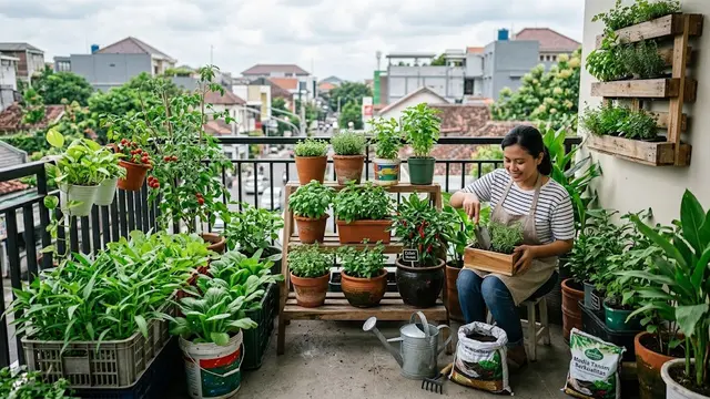Cara Memulai Berkebun dengan Ruang Terbatas/AI Generated
