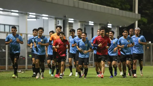 Latihan Timnas Indonesia persiapan Piala AFF 2020.