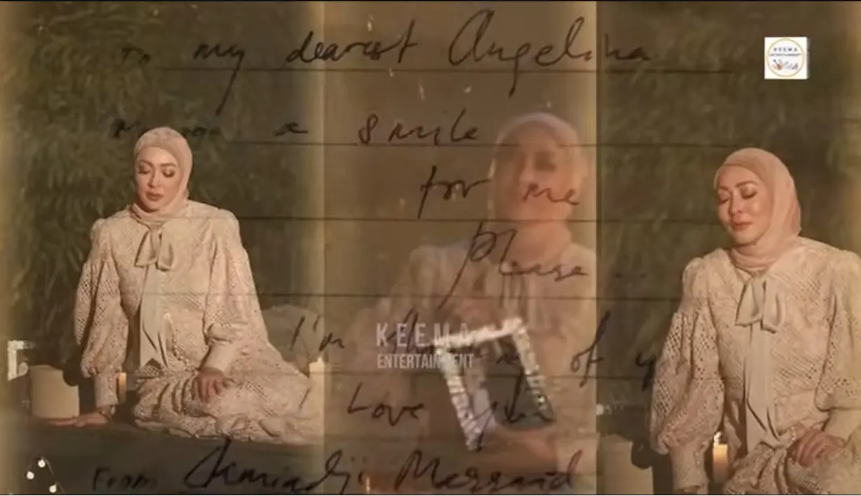 Angelina mengaku banyak hal yang membuat kangen dengan mendiang Adjie Massaid. Semasa hidup, sang suami yang selalu mendukungnya hal apapun. [Youtube/Keema Entertainment]