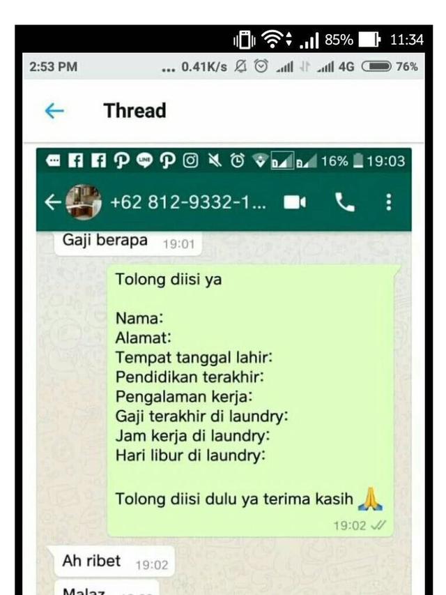 6 Chat Orang Cari Kerja, dari Tak Sopan Sampai Bikin Emosi