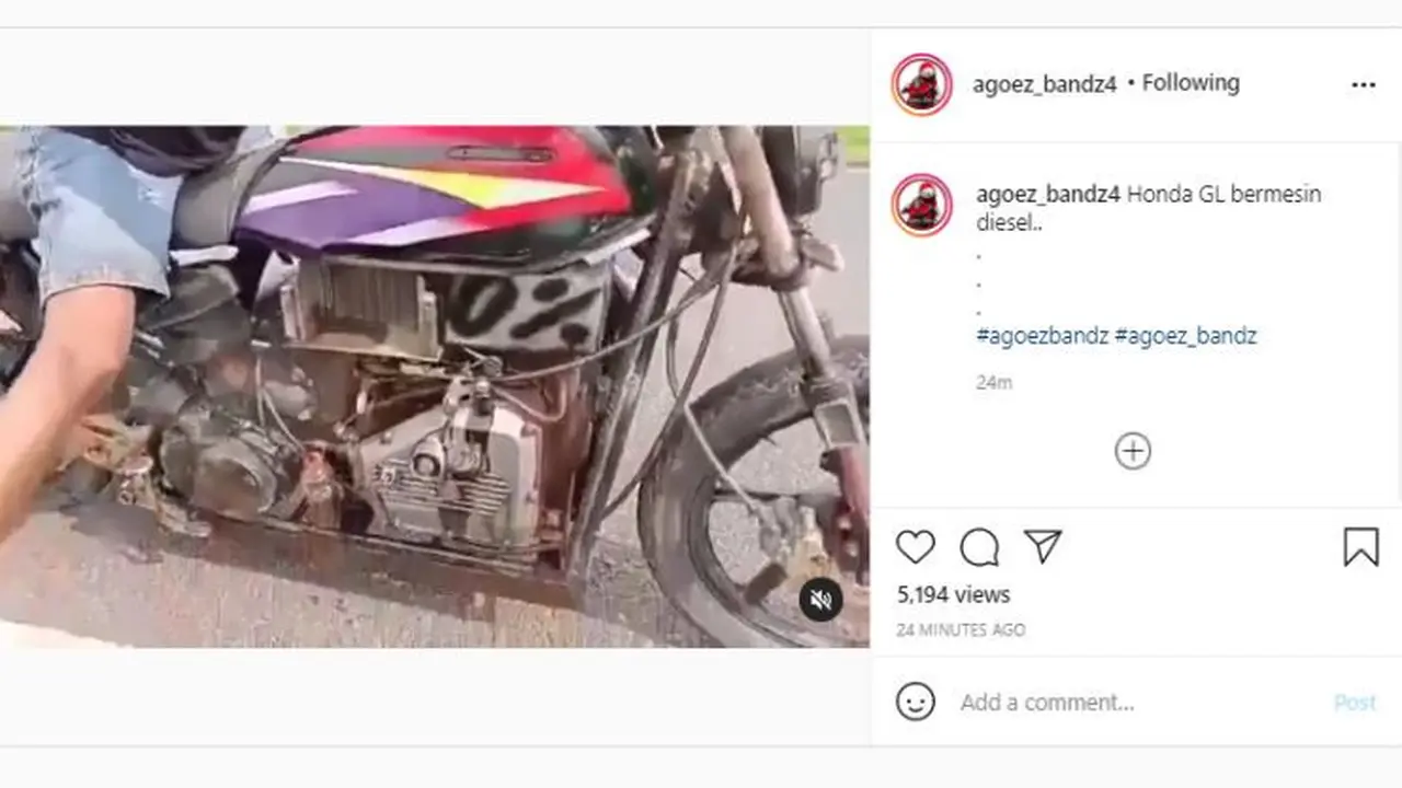 Honda GL Ini 'Ditanamkan' Mesin Diesel (@agoez_bandz4)