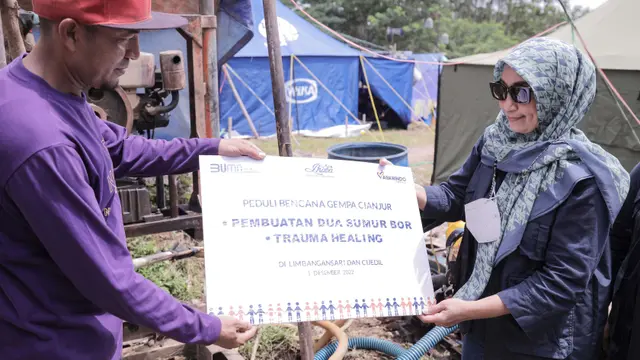 Trauma Healing dan Bantuan Sumur Bor Bagi Korban Gempa Cianjur