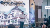 Wali Kota Medan, Bobby Nasution, saat peresmian pembukaan Pos Bloc Medan