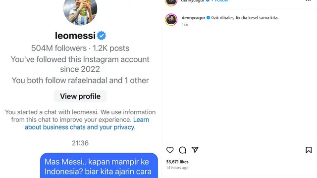 Unggahan Denny Cagur soal Piala Dunia