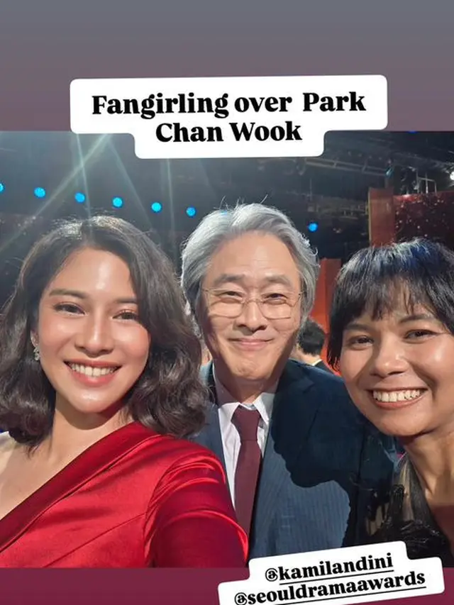 Dian Sastrowardoyo, Park Chan Wook, dan Kamila Andini. [@therealdisastr].