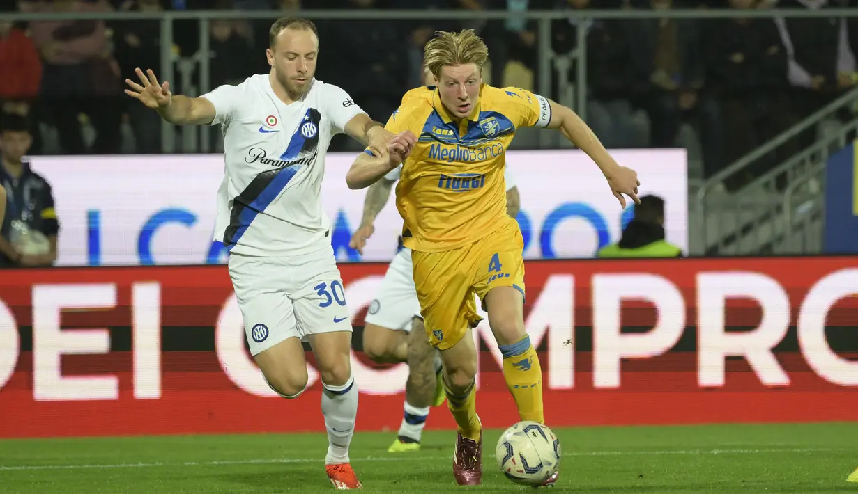 Dan hasil ini membuat Inter sekarang mengemas 92 poin dari 36 pertandingan di Liga Italia. (Fabrizio Corradetti/LaPresse via AP)
