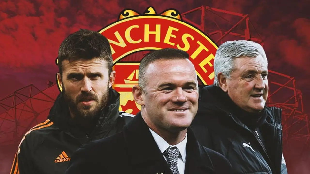 Manchester United - Michael Carrick, Wayne Rooney, Steve Bruce
