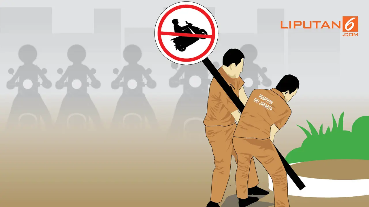 Banner Infografis Larangan Motor