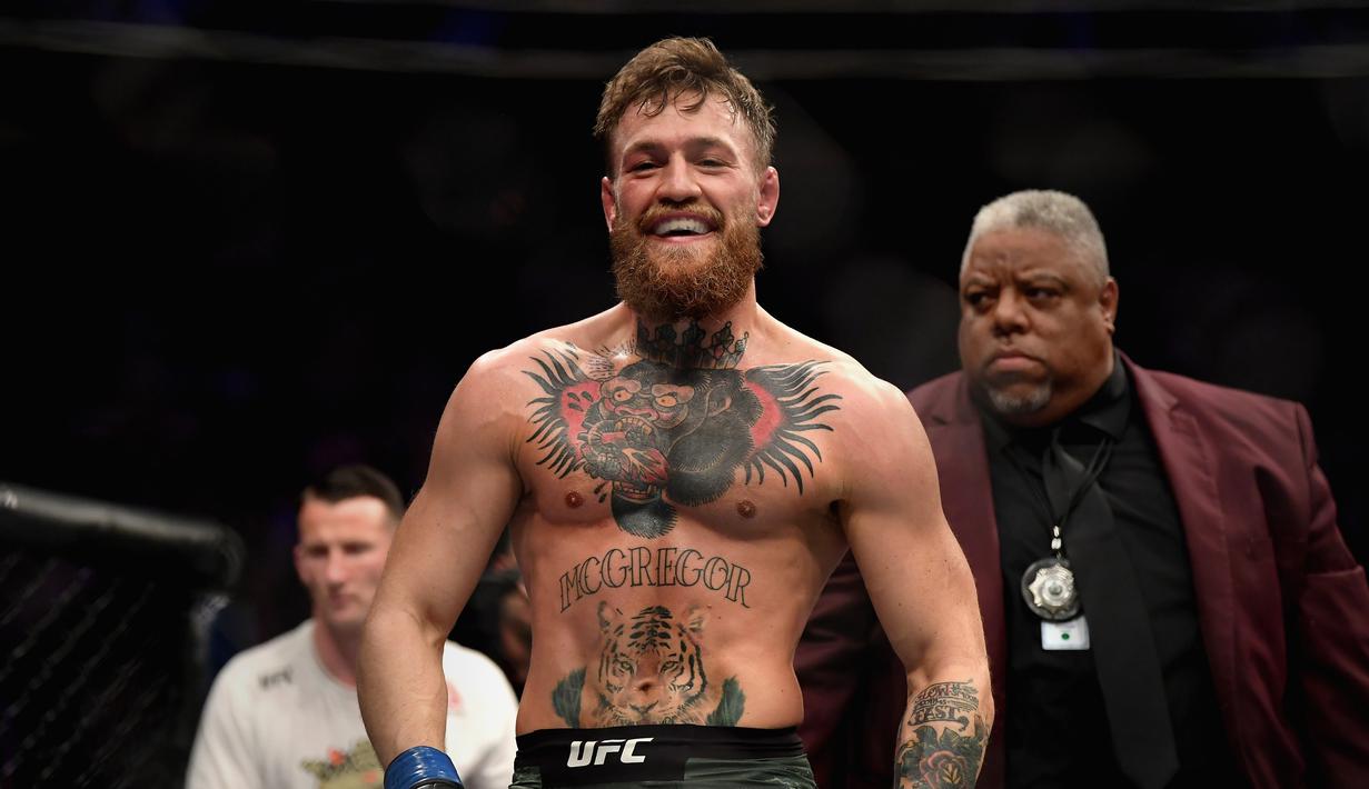 5. Conor McGregor - Atlet UFC yang sempat membuat onar sebelum pertandingan lawan Khabib Nurmagomedov. Aksi kontroversial cukup menarik perhatian penikmat UFC di seluruh dunia. (AFP/Harry How)