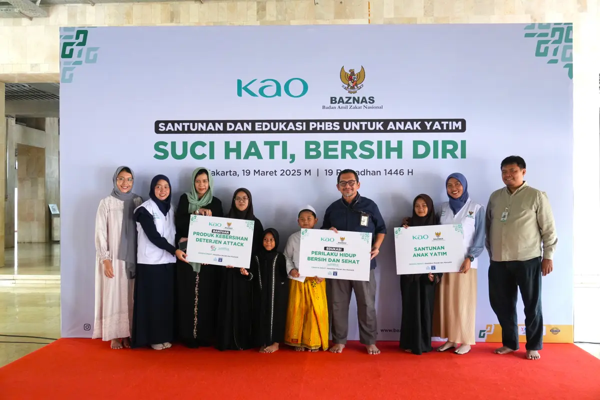 Santuni Anak Yatim, Kao Indonesia dan BAZNAS Gelar Edukasi Hidup Bersih