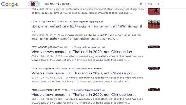 Gambar Tangkapan Layar Penelusuran Foto Menggunakan Google Images.