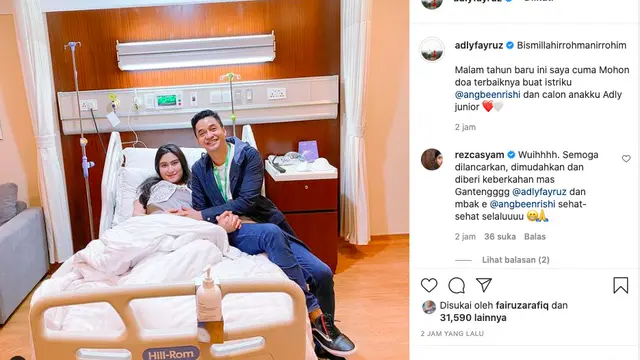 Adly Fairuz Lewati Malam Pergantian Tahun dengan Menemani Persalinan Istrinya di Rumah Sakit