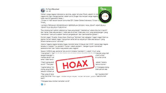 Cek Fakta Hoaks Pesan Berantai Pernyataan Idi Terkait Pandemi Virus Corona Covid 19 Cek Fakta Liputan6 Com