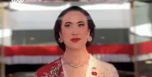 Widi Wardhana tampak elegan dengan paduan batik merah dan kebaya putih untuk rayakan kemerdekaan RI yang ke-80.
