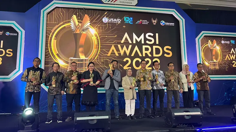 Acara malam penganugerahan AMSI Awards 2023 yang digelar di Bandung, Rabu (23/08/2023).