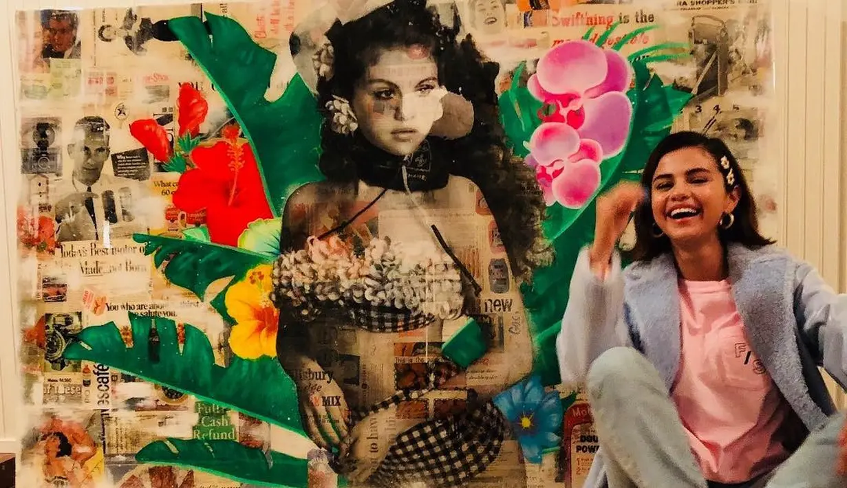 Tawa bahagia Selena Gomez pun juga terlihat jelas dalam potret ini ya! (instagram/selenagomez)