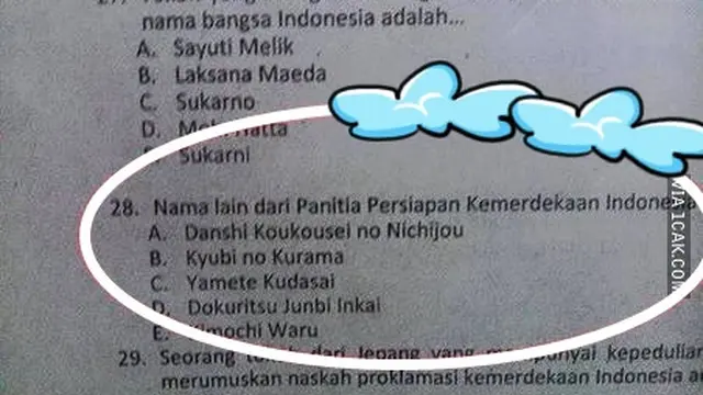 6 Soal Ujian Ini Libatkan Karakter Anime, Wibu Pasti Benar Semua