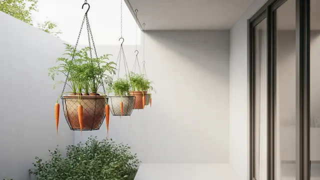 Ide Kebun Wortel Gantung di Teras Rumah Minimalis (Image by Gemini AI)