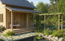 Serasa Healing Setiap Hari! Intip 7 Inspirasi Rumah Mungil Estetik dengan Kebun, Teras dan Kolam Ikan Mini