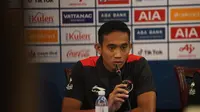 Pemain Timnas Indonesia U22, Rizky Ridho mengingatkan rekan-rekannya agar tidak terpancing emosi saat berhadapan dengan Vietnam di semifinal SEA Games 2023. (dok PSSI)