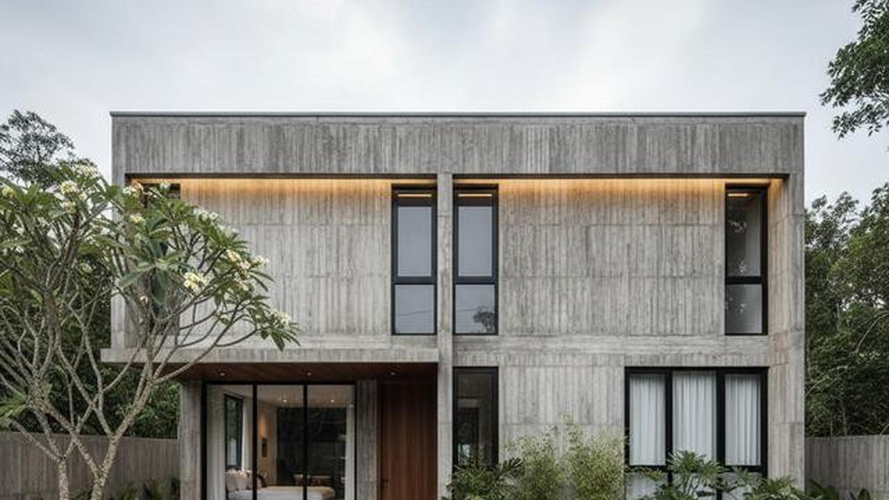 7 Gambar Rumah Minimalis Modern Kekinian dengan Aksen Beton Ekspos, Tampil Elegan Tanpa Banyak Dekorasi