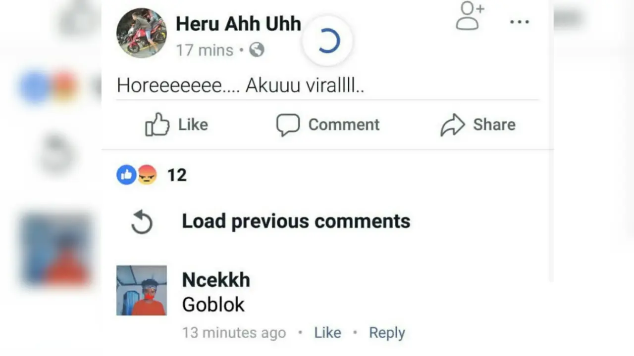 Akun Tersebut Bangga Karena Perbuatannya Viral