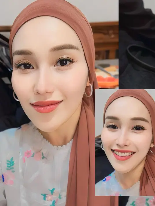 Tak berlebihan, Ayu menunjukkan kulit glowingnya hanya melalui maskara yang melentikkan bulu matanya dan pulasan lipstik bernuansa nude. [Foto: Instagram/ayutingting92]