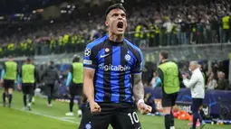 Tiga gol Inter Milan dicetak Nicolo Barrela (14'), Lautaro Martinez (65') dan Joaquin Correa (78'). (AP Photo/Luca Bruno)