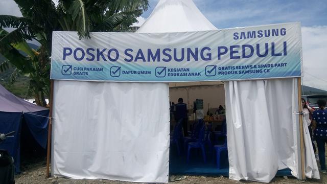 Bantu Pengungsi Gempa Palu, Samsung Elektronik Indonesia Dirikan Posko Cuci Pakaian Gratis