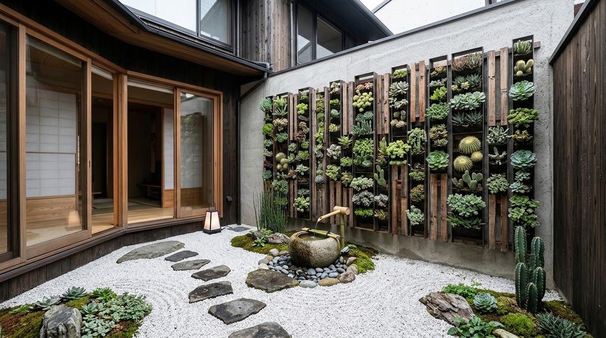 Desain Taman Kering Gaya Zen Modern untuk Rumah Minimalis/AI Generated