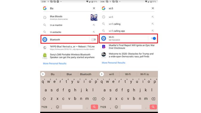 Setting Bluetooth yang bisa diatur langsung dari Google Search (Foto: Phone Arena)
