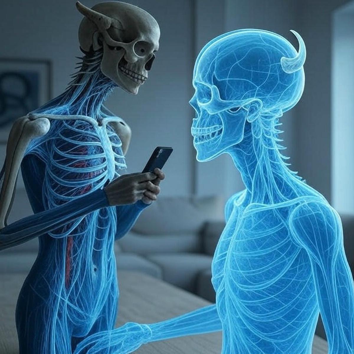 Ilustrasi Munculnya Tanduk Akibat Smartphone