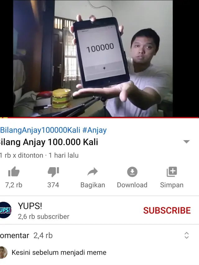Unggahan YUPS! (Foto: YouTube YUPS!)